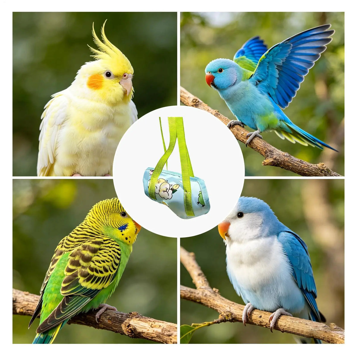 Portable Bird Carrier Parrot Sling Tote Travel for Cockatiel Conure Hiking Outdoor Walks Pet Moving Day Trips Grooming Transport Vue