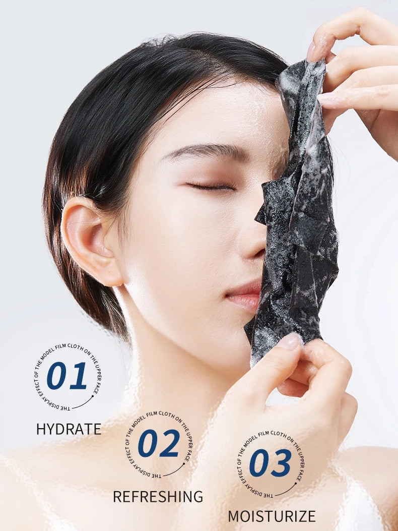 20 Pieces of Bamboo Charcoal Bubble Mask, Moisturizing and Nourishing, Deep Cleansing, Gentle and Skin-Friendly Texture, High-Fitting Mask That Can Purify and Soften the Skin Vue