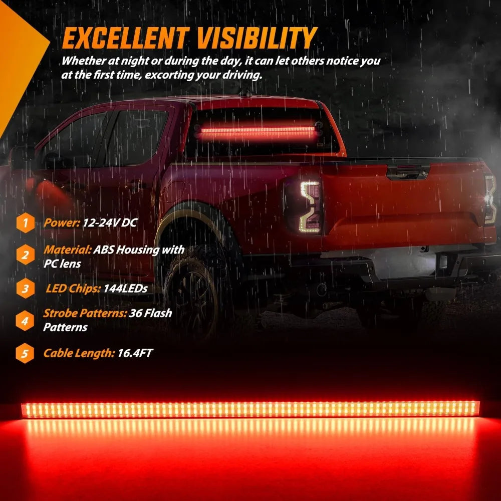 Nilight LED Traffic Advisor Strobe Light Bar with Controller Emergency Warning Lights Hazard Interior Front/Rear Flashing lamp Vue