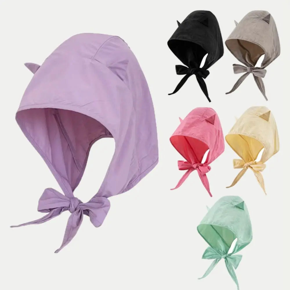 Polyester Strap Pullover Hat Solid Little Devil Headscarf Hats Funny