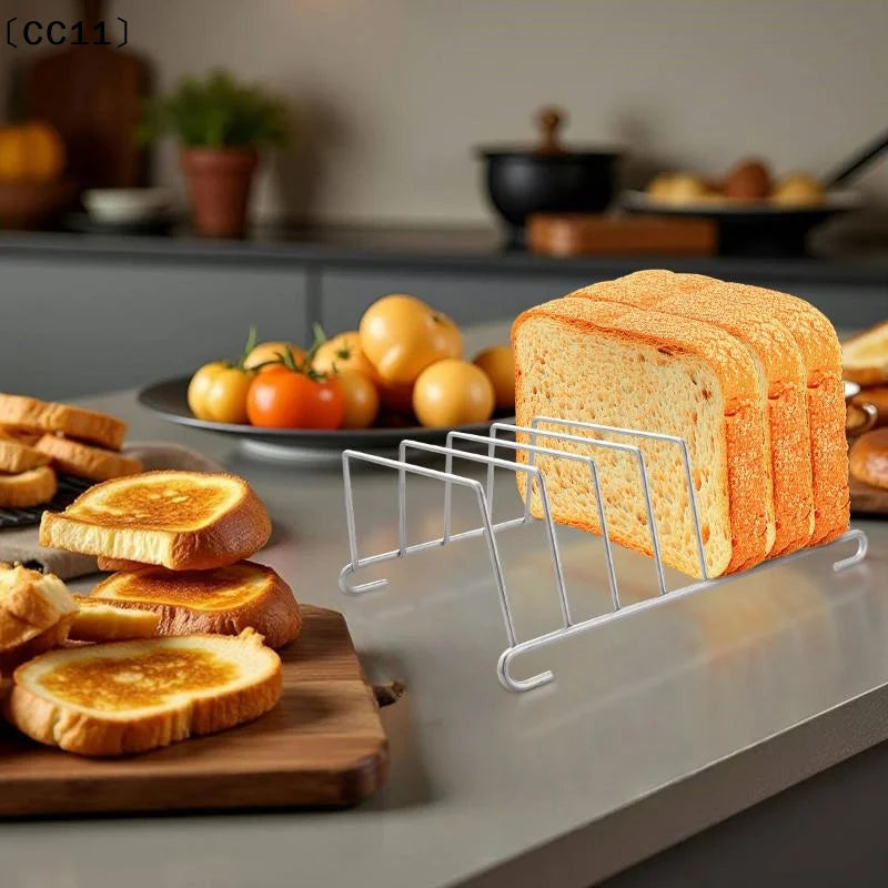Stainless Steel Toast And Bread Rack 8 Slots Rectangle Food Display Tool For Air Fryer Accessories〔CC11〕 Vue