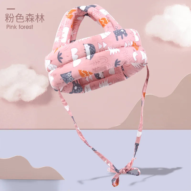 Cap Anti-collision Soft Comfortable Head Security & Protection Adjustable Hats Baby Toddler Protective Hat Baby Safety Helmet Vue B40 Pink Forest
