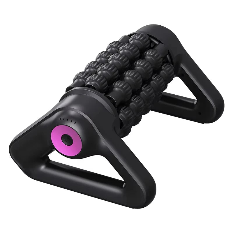 Multifunctional Electric Rolling Massager Shaft Whole Body Muscle Relaxation Automatic Yoga Column Roller for Deep Tissue Relief Vue Pink