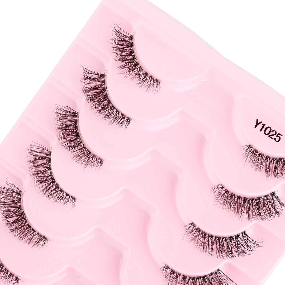 Wholesale 10 Pairs Faux Mink Eyelashes Handmade False Eyelashes Natural Nude Makeup Natural short Messy Eye 3D Curly Eyelashes Vue