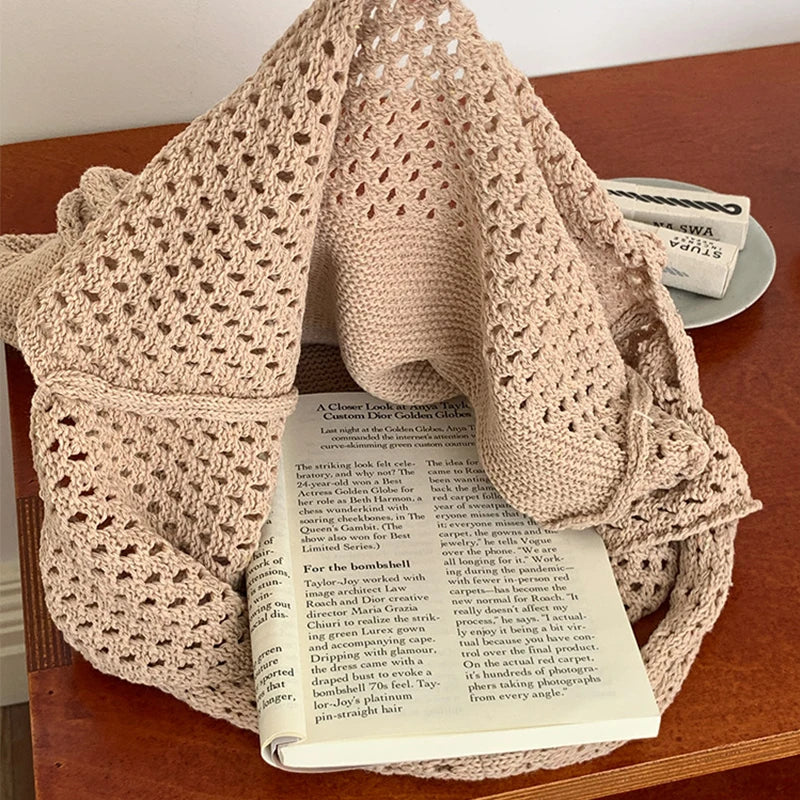 Designer Knitted Handbags Large Capacity Totes Women Summer Beach Bag