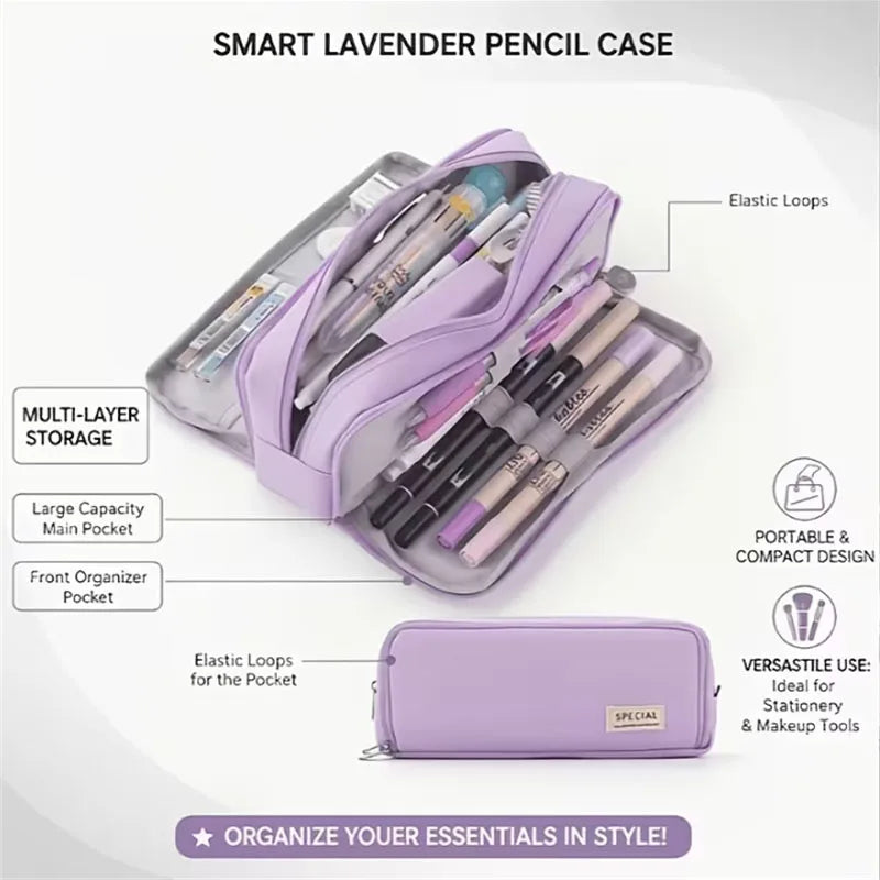 Double Sided Makeup Brush Holder Nylon Cosmetic Tools Pouch for Brushes Lipsticks Beauty Tools with Elastic Loops & Mesh Pockets Vue