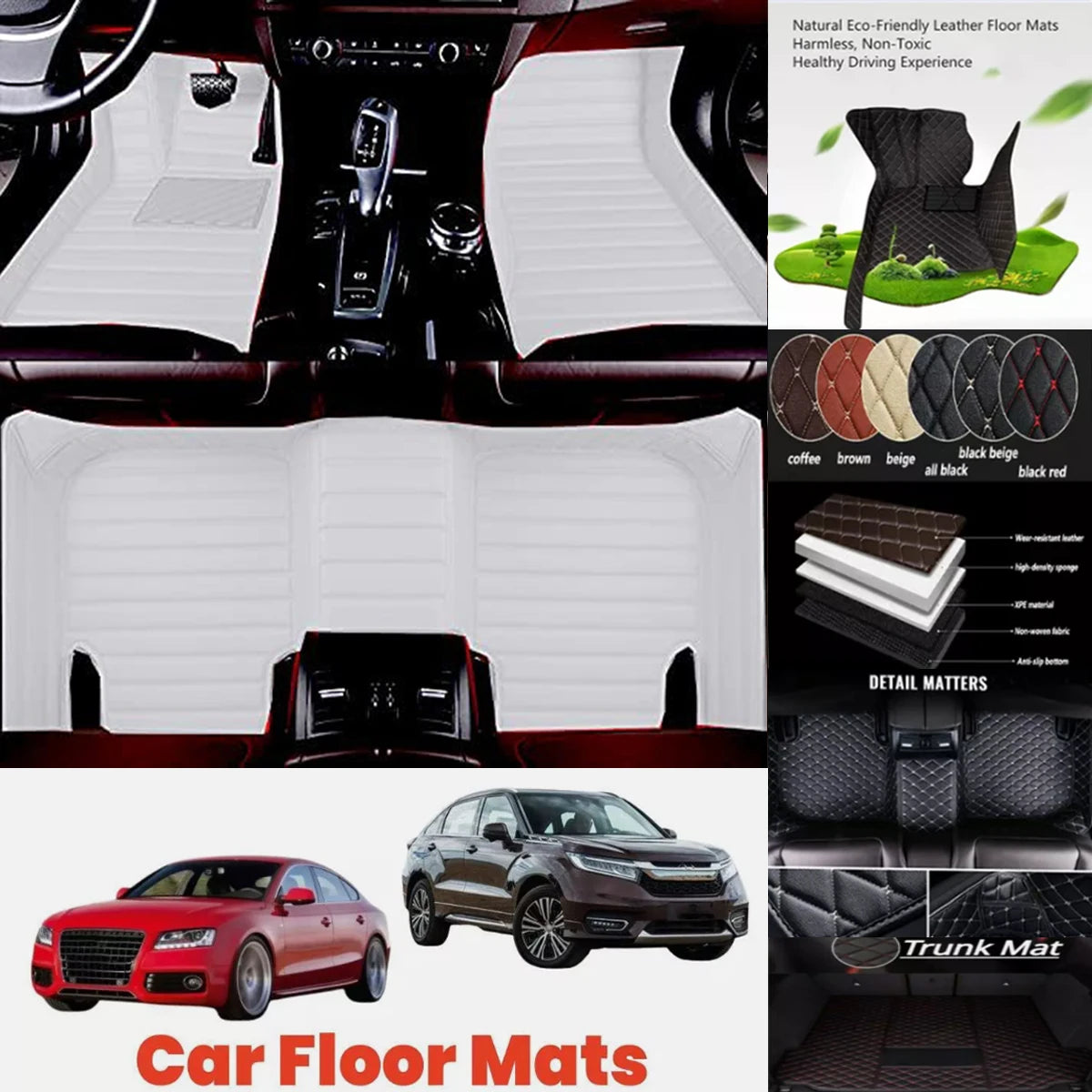 5D leather waterproof Custom Car Floor Mats For Nissan Patrol Y61 Y62 Y63 Armada Auto Carpets Foot Coche Accessorie liners Vue