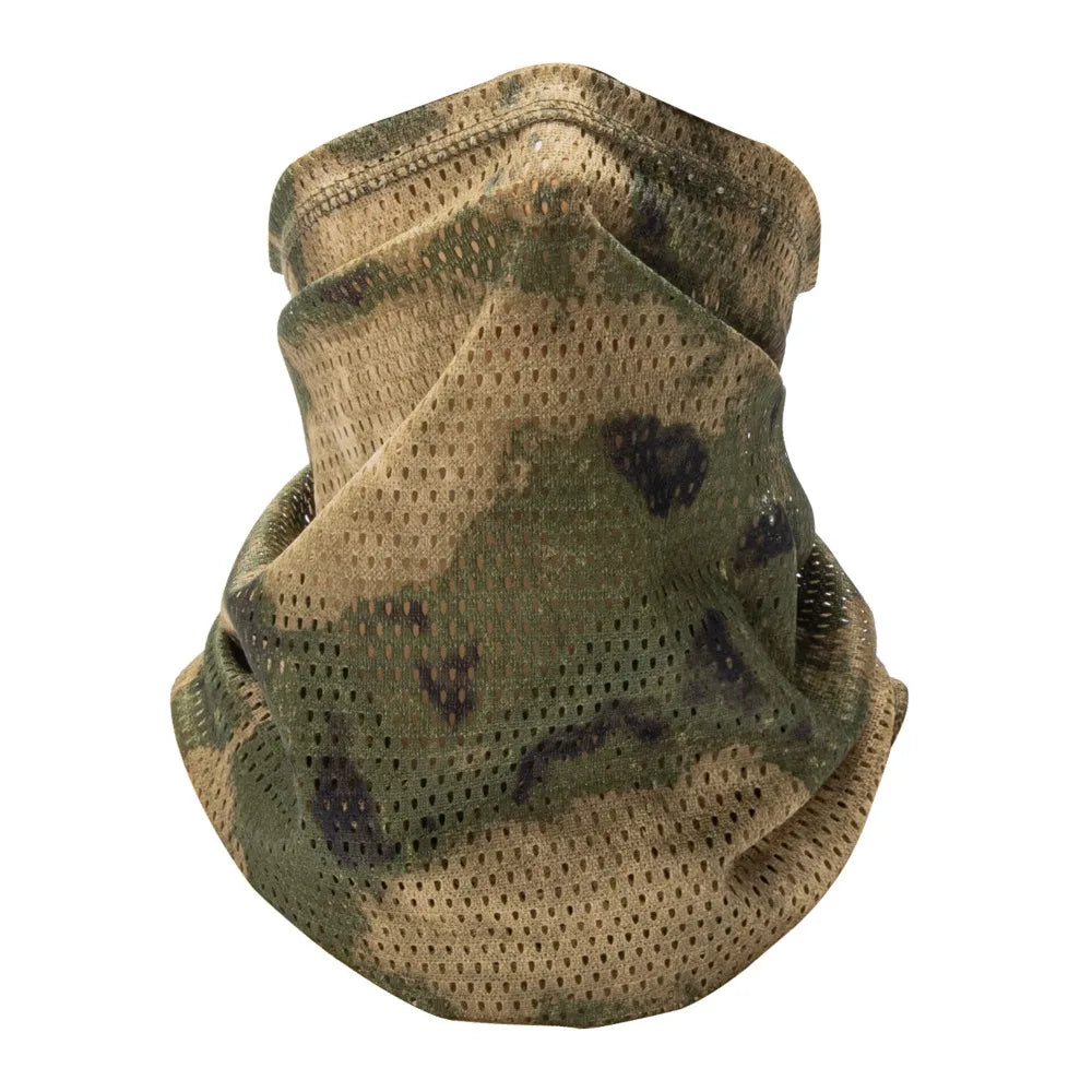 Multi-Functional Large Mesh Holes Face Towel Stretchy Fabric Neck Gaiter Quick Dry Breathable Sunshade Collar Outdoor Sports Vue 6