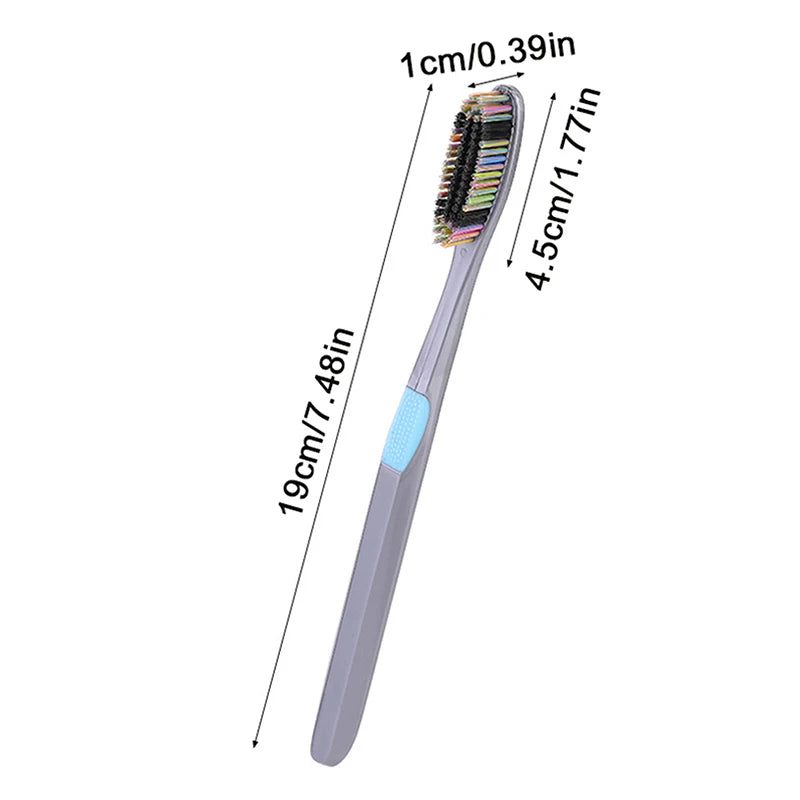 1/5Pcs Large Head Bristle Toothbrush For Adult Anti Slip Wide Head Design Deep Oral Cleaning Remove Tooth Stains Smoke Stains Vue