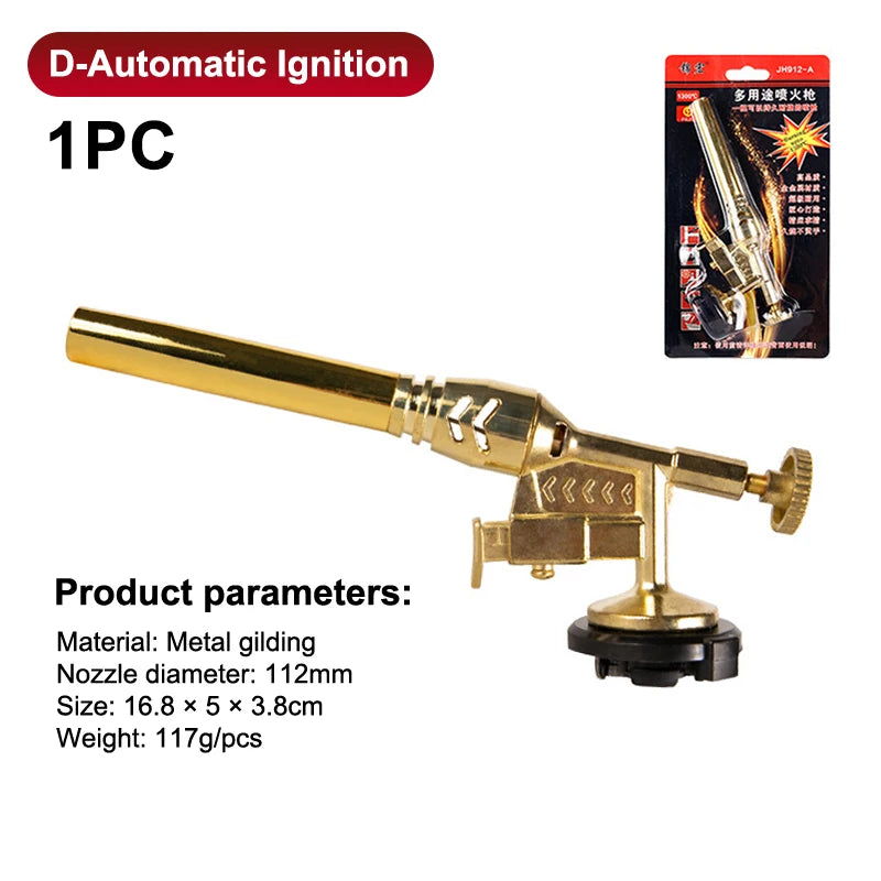 Portable Welding Gas Torch Flame Nozzle Butane Burner Outdoor Camp Vue D