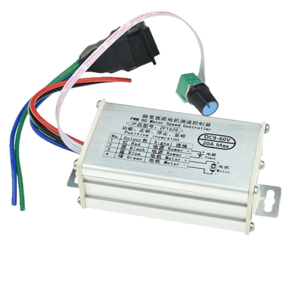 DC Motor Governor DC12V-60V Forward and Reverse Brush Motor Regulator High Power Pulse Width Motor Driver Motor Control Board Vue