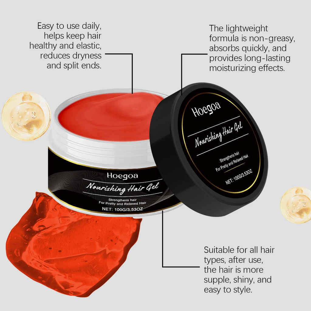 Moisturizing Hair Gel: Repairs Dry and Frizzy Hair, Offers Lightweight Freshness, and Leaves Hair Smooth Vue