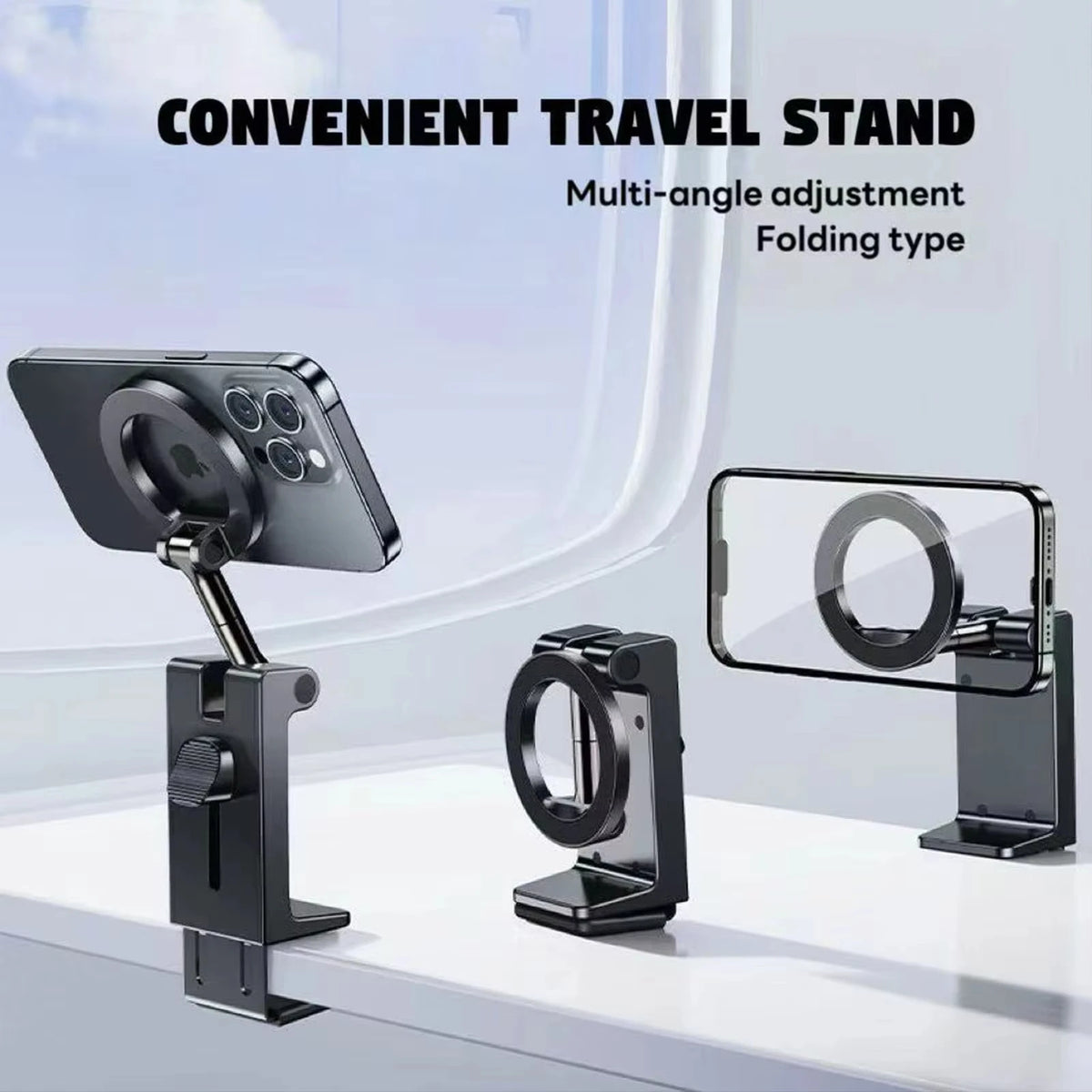 Magnetic Phone Mount Car Phone Holder Mount For Backseat Foldable Smartphones Stand For Calling Navigation GPS Video Recording Vue Default Title
