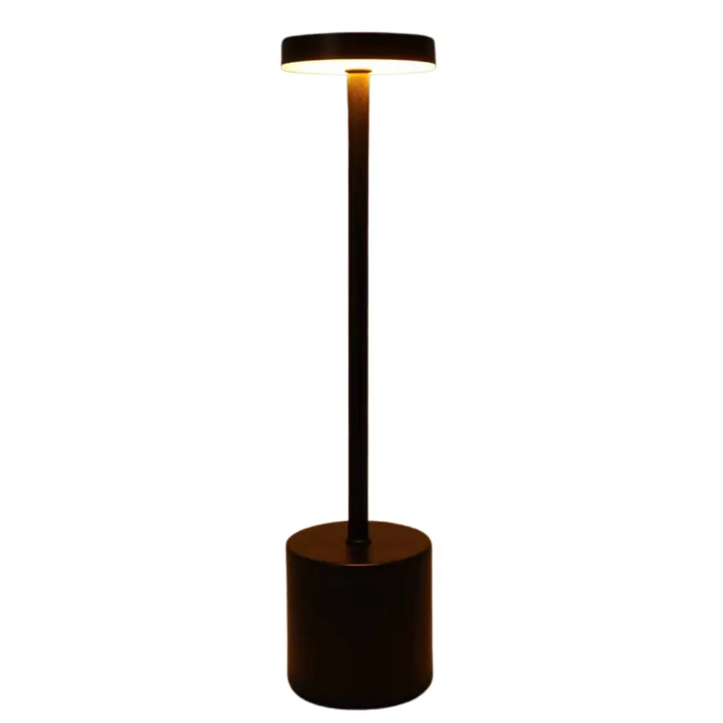 USB Metal Rechargeable Desk Writing Lamp Room LED Bedside Decorative Table Lamp Restaurant Bar Desktop Mood Lighting Night Light Vue black