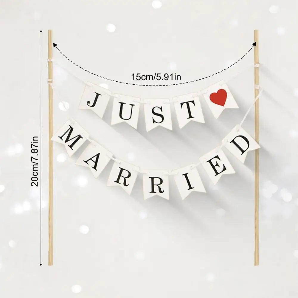 20x15cm Funny Wedding Cake Toppers Decorations Party Supplies Cake Charms for Engagement Marriage Banquet Celebration Home Vue A