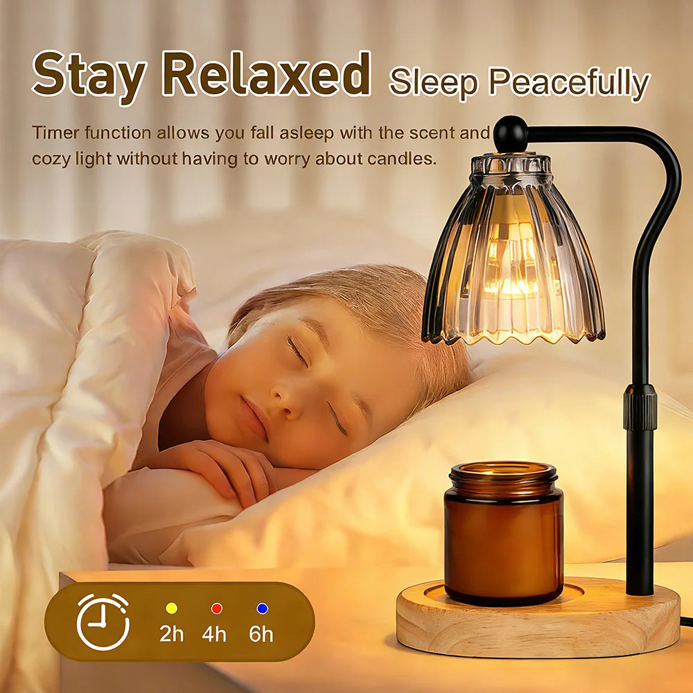 Fragrance Candle Warmer Lamp with Timer Dimmer Nordic Heat Aromatherapy Wax Melting Lamp for Birthday Gifts Office New HomeDecor Vue