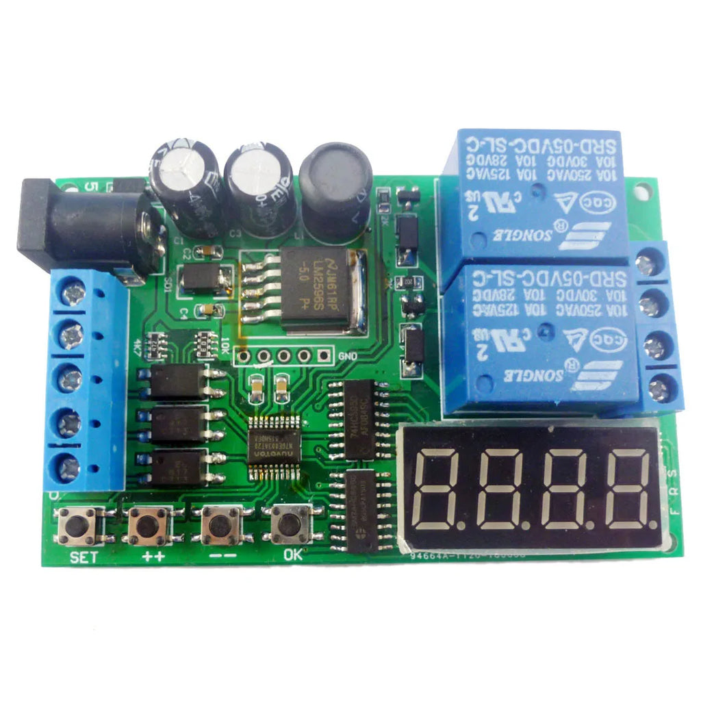 DC6.5-25V Cycle Delay Relay Module 0.1s-9999min Adjustable Time Control Switch Multifunctional Motor Forward Reverse Controller Vue