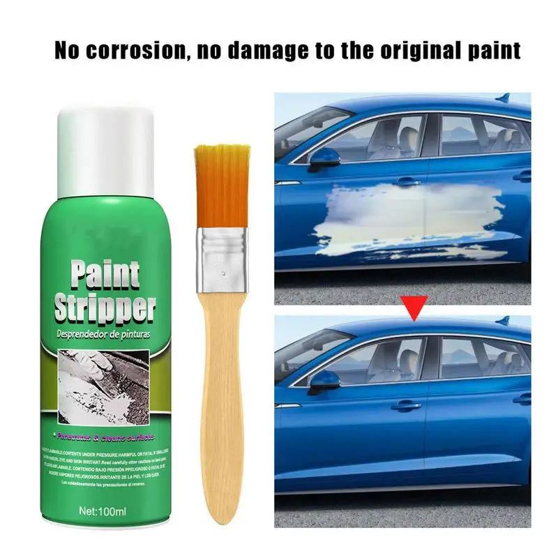 100ml Strong Paint Remover for Metal Fast Effective Paint Stripper Liquid with Brush for Automobile Motorcycle Rust Removal Vue