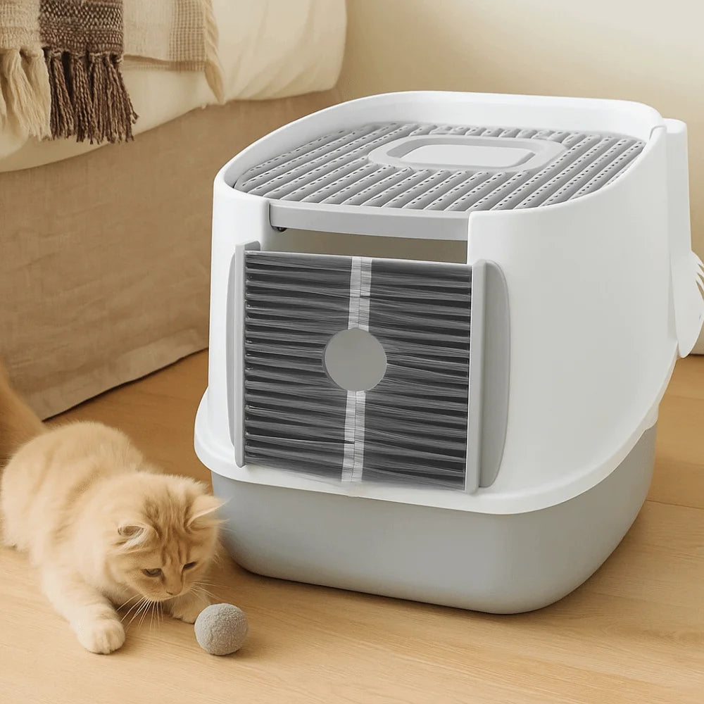 Effective Cat Floating Hair Door Professional Self-adhesive Pet Hair Removal Brush Multifunctional Litter Box Door Brush Vue