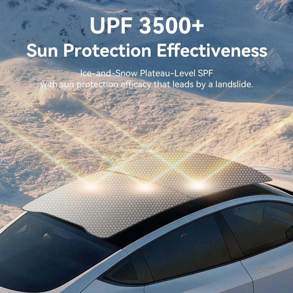 YZ For Tesla Model 3/Y/YL Highland Juniper 2026 Black Roof Graphene Honeycomb Sun Shades Sunshade Car Rear Front Sunroof Glass Vue