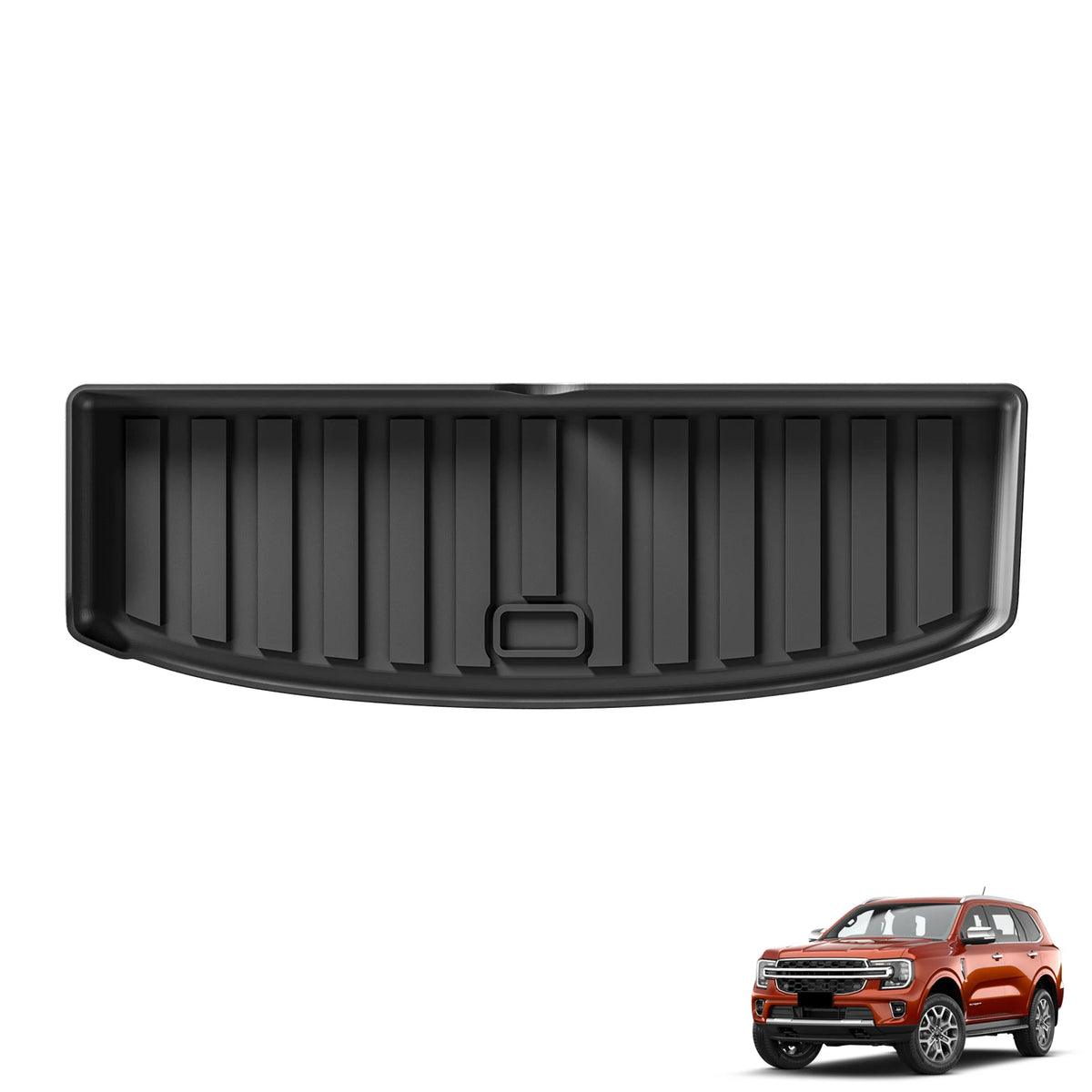 Smabee Right Drive for Ford Everest 2022-2026 7Seater Fuel Version TPE Car Floor Mats Cargo LinerTrunk Pad Accessories Black Vue Trunk pad 1pc Black Right Drive