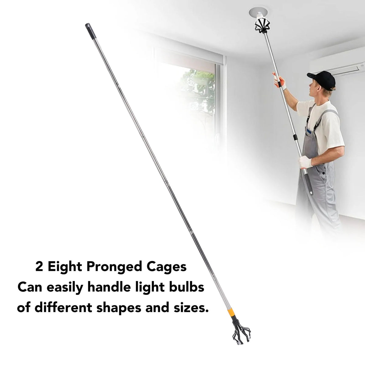 High Ceiling Light Bulb Changer Cover Lock Design Telescopic Extension Pole Light Bulb Changer High Light Bulb Changer Vue