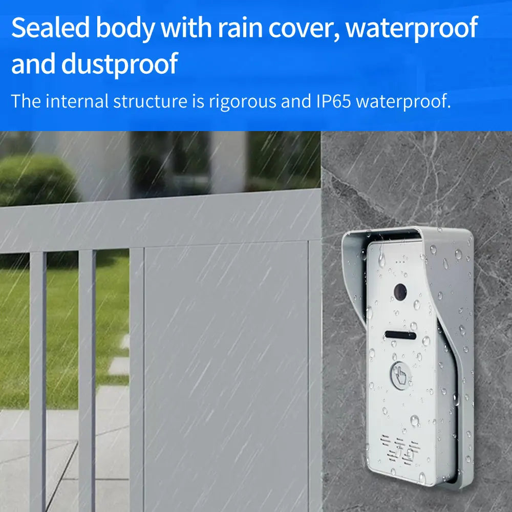Tuya Wifi 7-Inch 1080P IP Video Doorbell Intercom System for Home Video Door Phone Poe Switch 65 Waterproof Door Bell App Unlock Vue