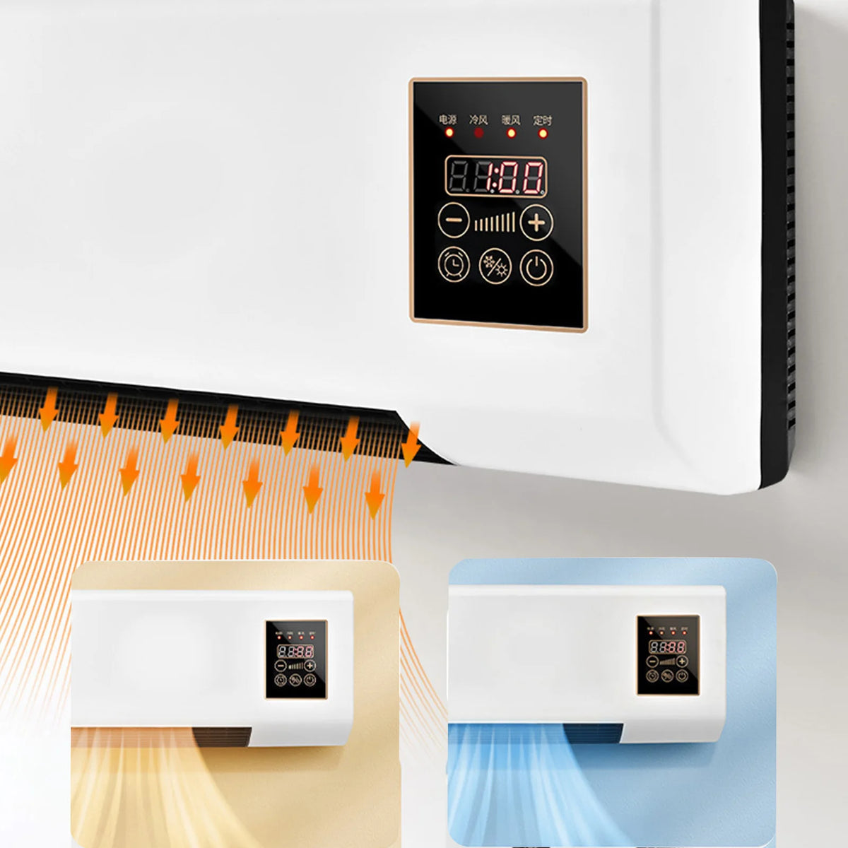 Air Conditioner Constant Temperature Heating Control Mini Wall Air Conditioner with Remote Control for Living Room Vue