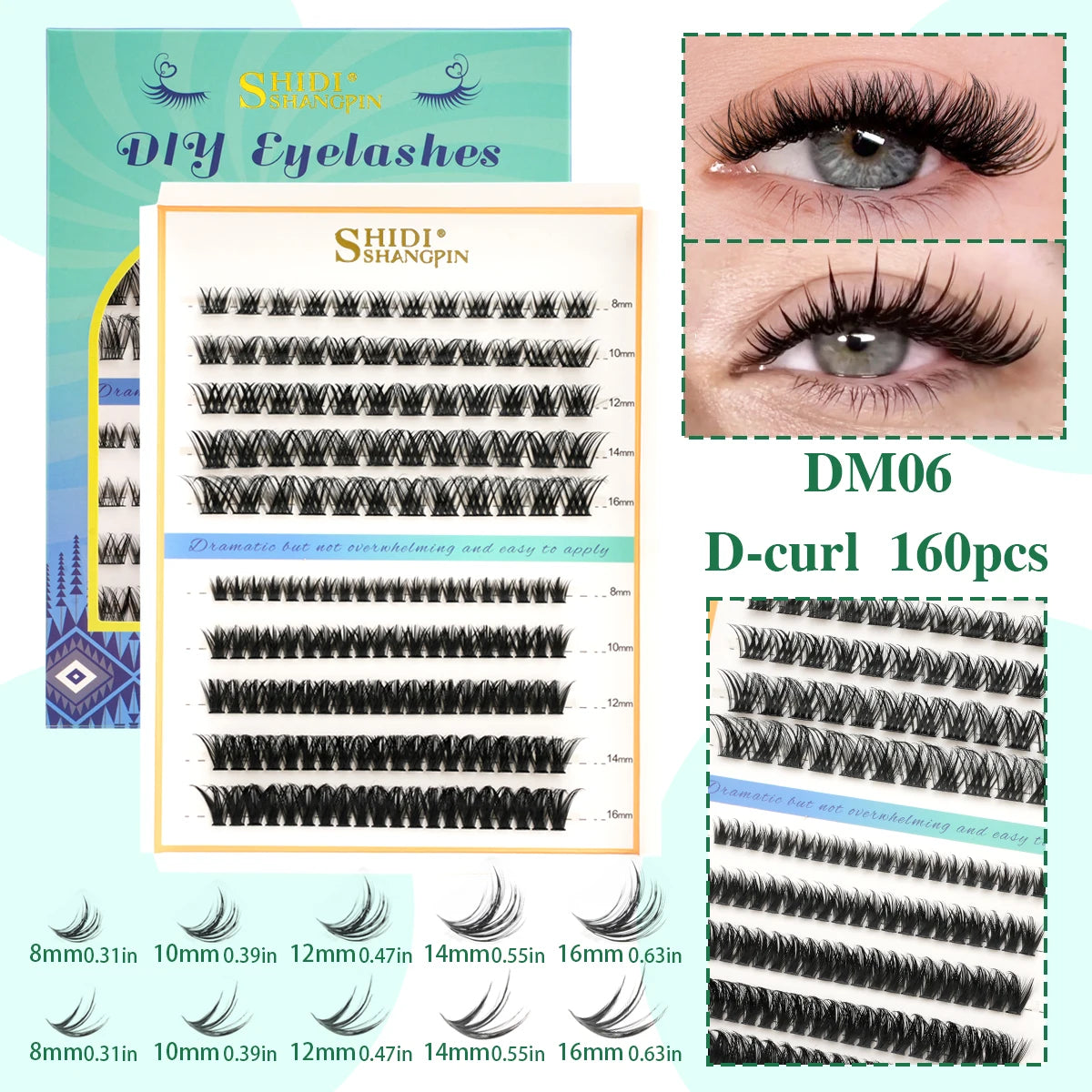 DIY Lashes D Curl Individual Lashes Extension Mix Lash Natural Look Makeup 120/200Pcs Clusters Faux Mink Eyelash Extensiones Vue DM06 D