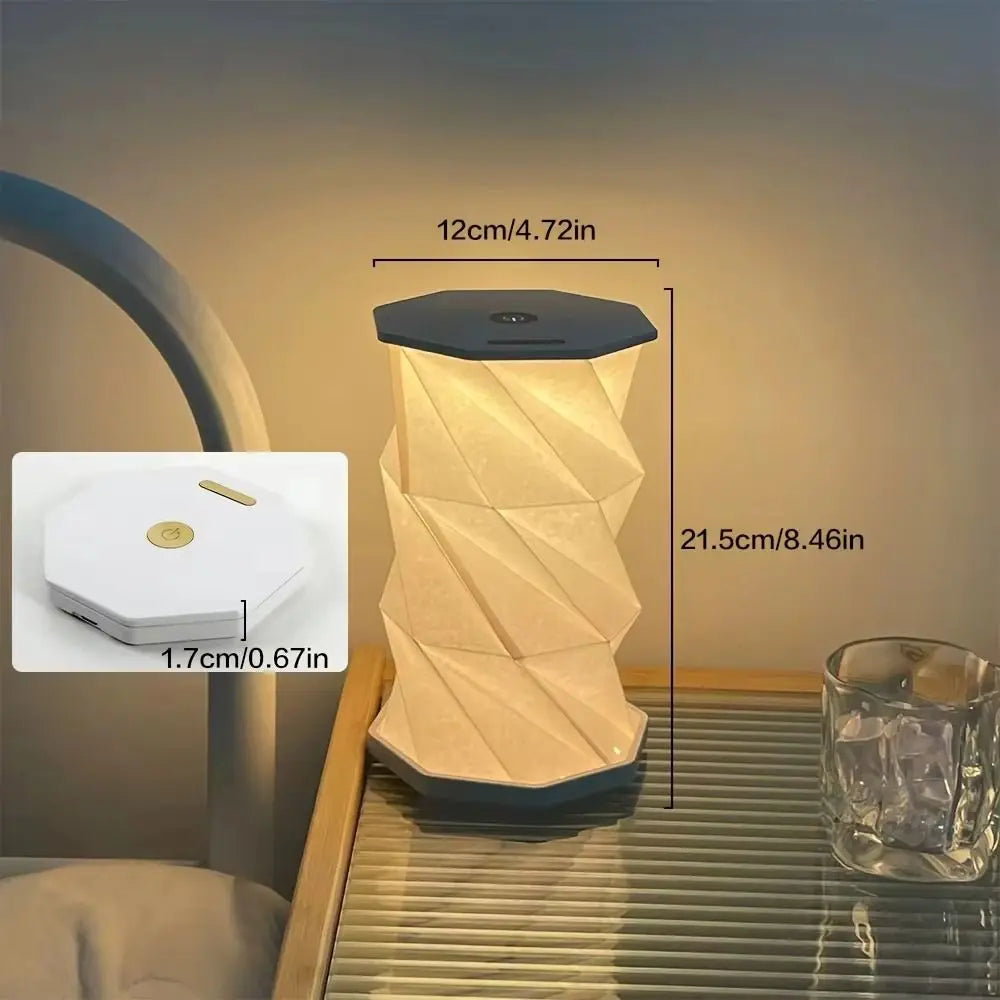 Holiday Ultra Thin Portable Desk Light Creative Cultural Dimmable Table Lamp LED Atmosphere Foldable Paper Latern Decor Vue