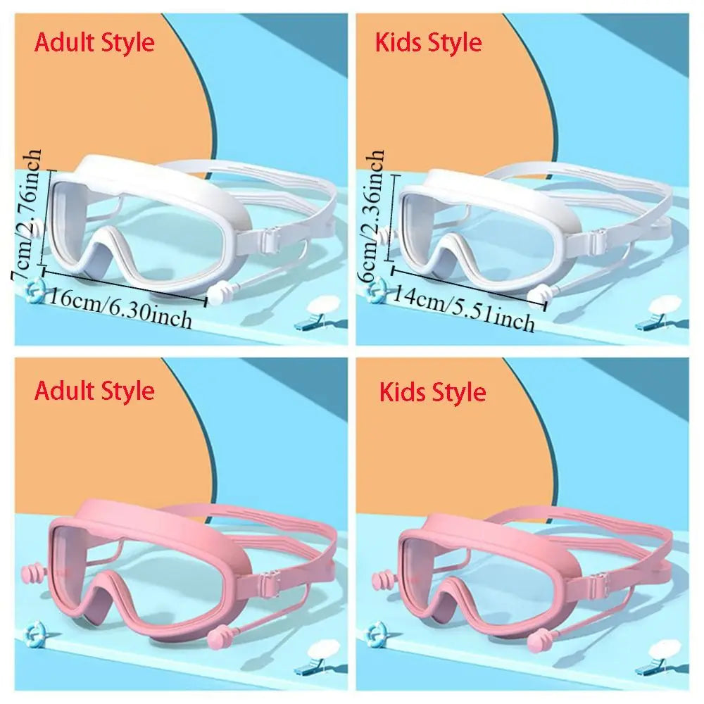 Anti-UV Large Frame Swimming Goggles Waterproof HD Diving Eyewear Anti Choking Anti-fog Water Racing Glasses Water Sports Vue