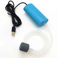 Mini Aquarium USB Oxygen Pump Oxygenator Silent Energy Saving Air Compressor With Bubble Stone Fish Tank Accessories acuario Vue Blue
