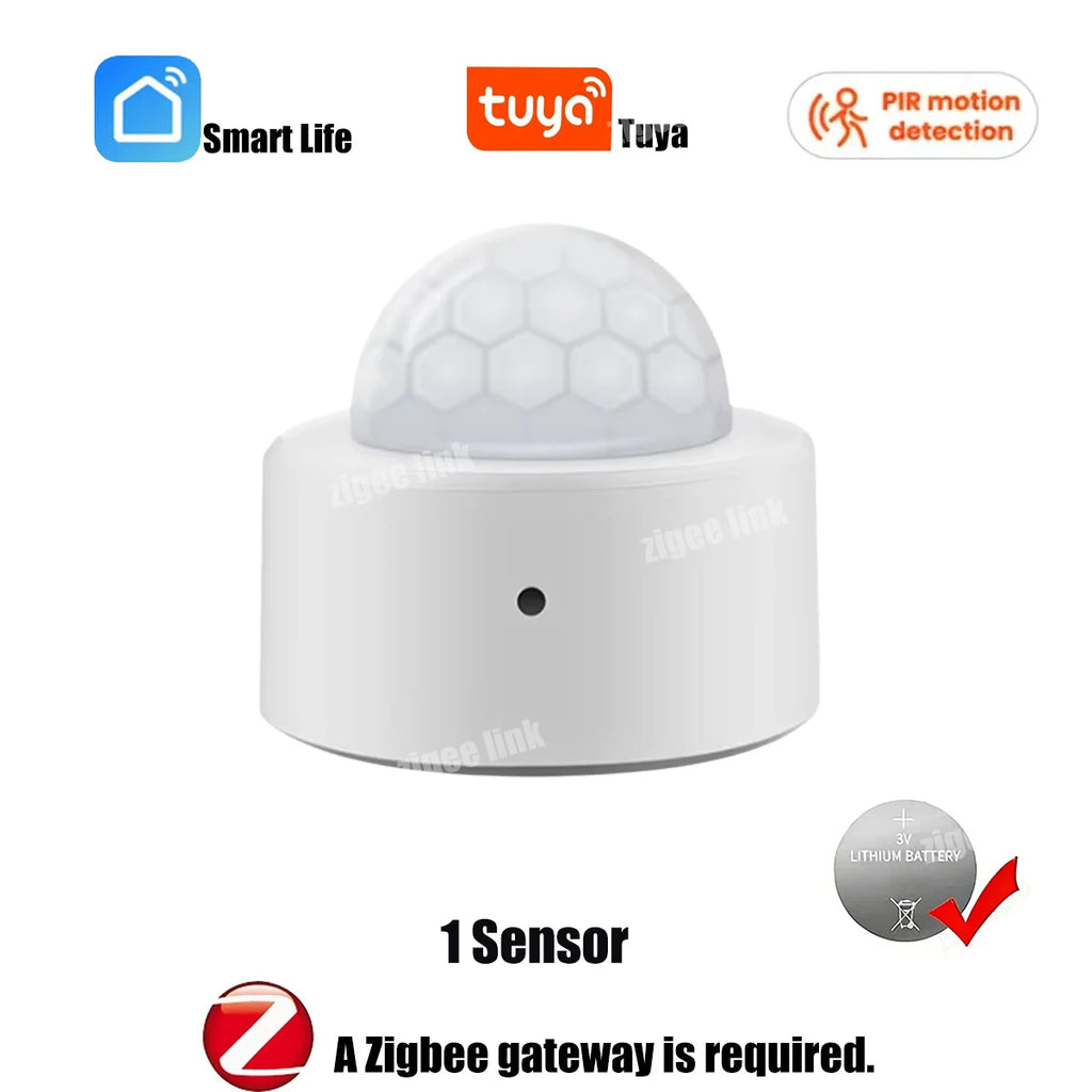Zigbee3.0 Mini PIR Human Motion Sensor Wireless Infrared Body Detector Smart Life APP Security Alarm Reminder Alexa Google Home Vue 1pc sensor