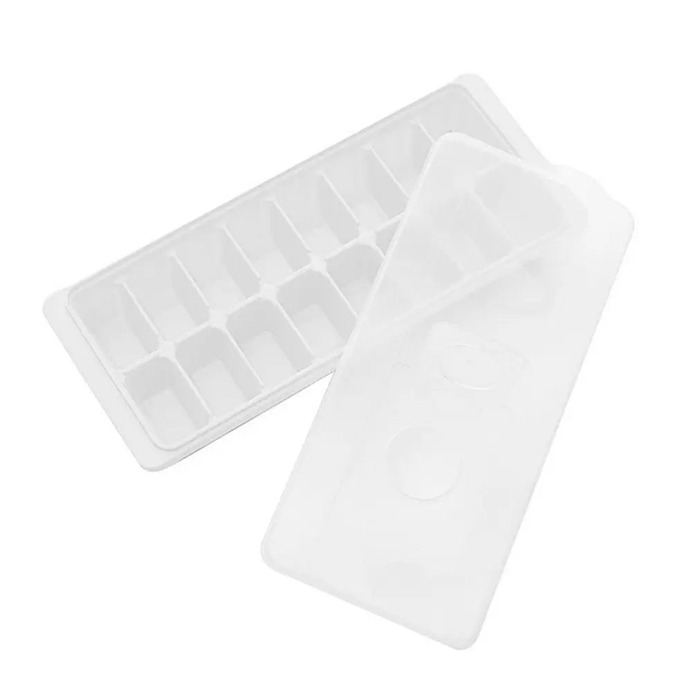 Cover Ice Cube Tray DIY Kitchen Box Storage Making Mould Lattice Vue white