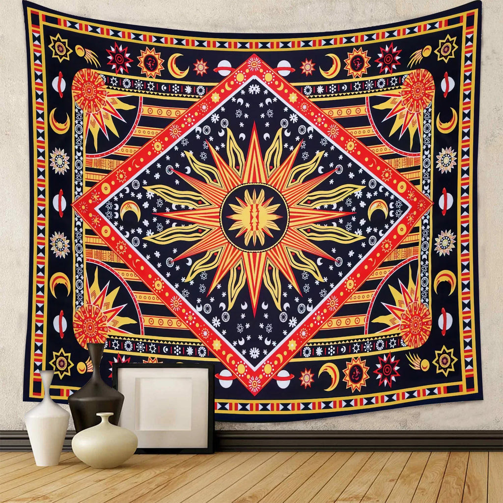Mountain Tapestry Forest Tree Sunset Nature Landscape Tapestry Abstract Art Room Decoration Background Wall Cover Vue GT33 130 150CM