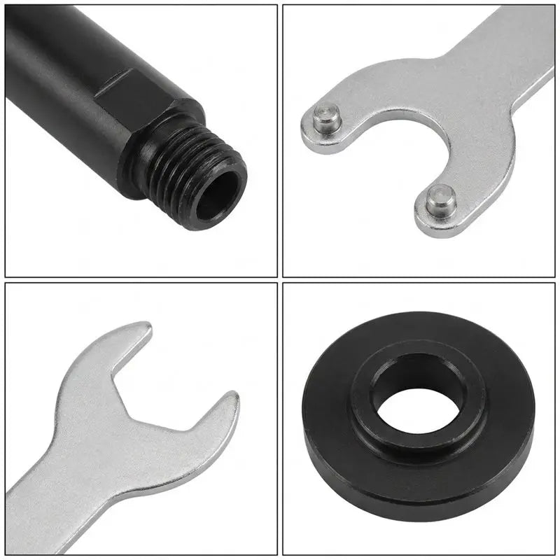 ABKW-Extension Rod Pressure Plates Wrenches Kit 5/8"-11 For Angle Grinder For Angle Grinders And Polishing Machines Tools Vue
