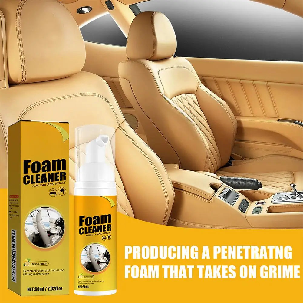 Car Interior Multifunctional Foam Cleaning Spray Car Steering Wheel Leather Seat Decontamination Deep Cleaning Multi-foam Spray Vue