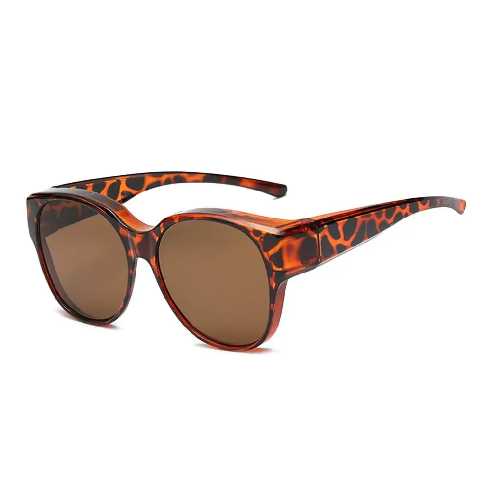 Fashion UV Protection Driving Sunglasses Round Frame Y2K Wear Over
