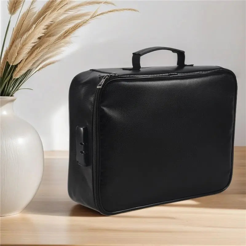 ABKW-Fireproof Document Bag With Lock Home Office Travel Fireproof And Waterproof Safety Box Portable Handle File Storage Vue
