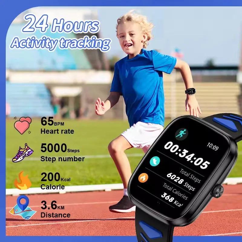 Children Boys Girls Present Smart Watch Ftiness Tracker Bluetooth Call Smart Watch Men Women Kids Watch Pedometer Waterproof Vue