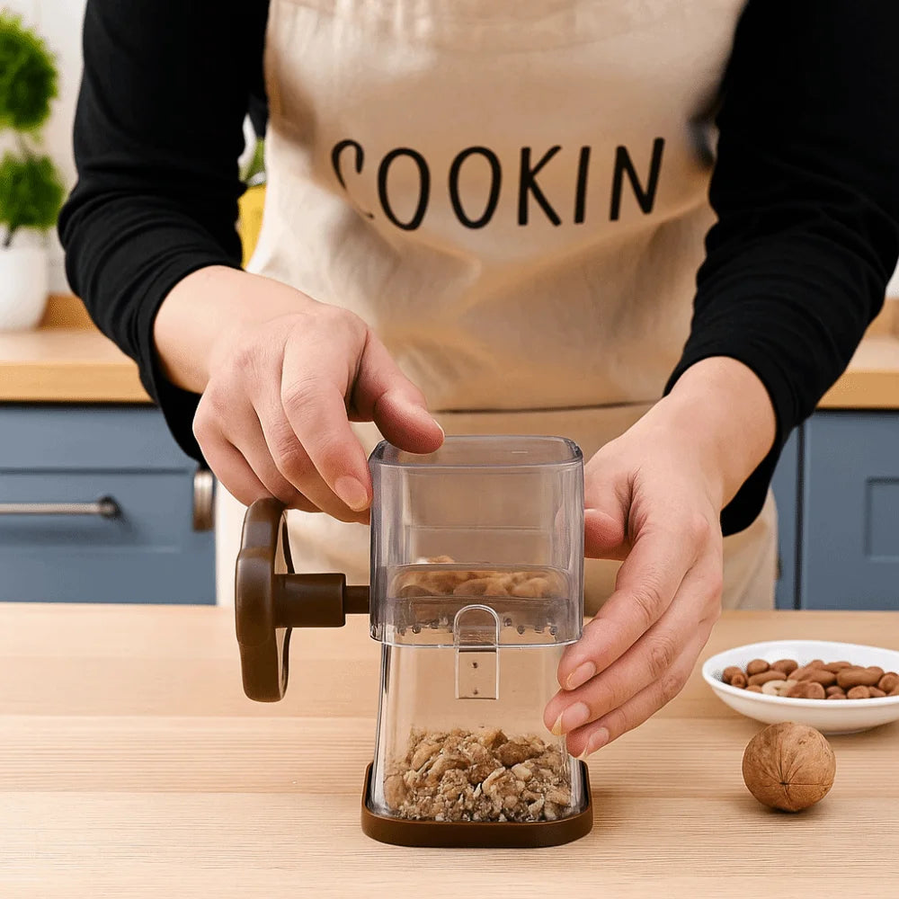 Grinding Tools Portable Nut Walnut Grinder Hand Crank Multifunctional Manual Nut Chopper Detachable Fruit Crusher Kitchen Vue