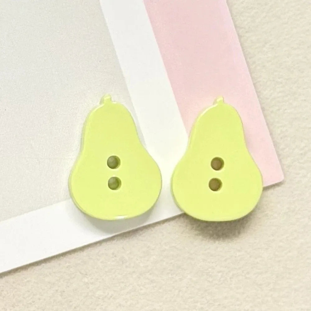 40pcs Fashionable Peach Colored Fruits Buttons 2 Holes Creative Mango Buttons Resin Cute Orange Buttons Clothes Accessories Vue