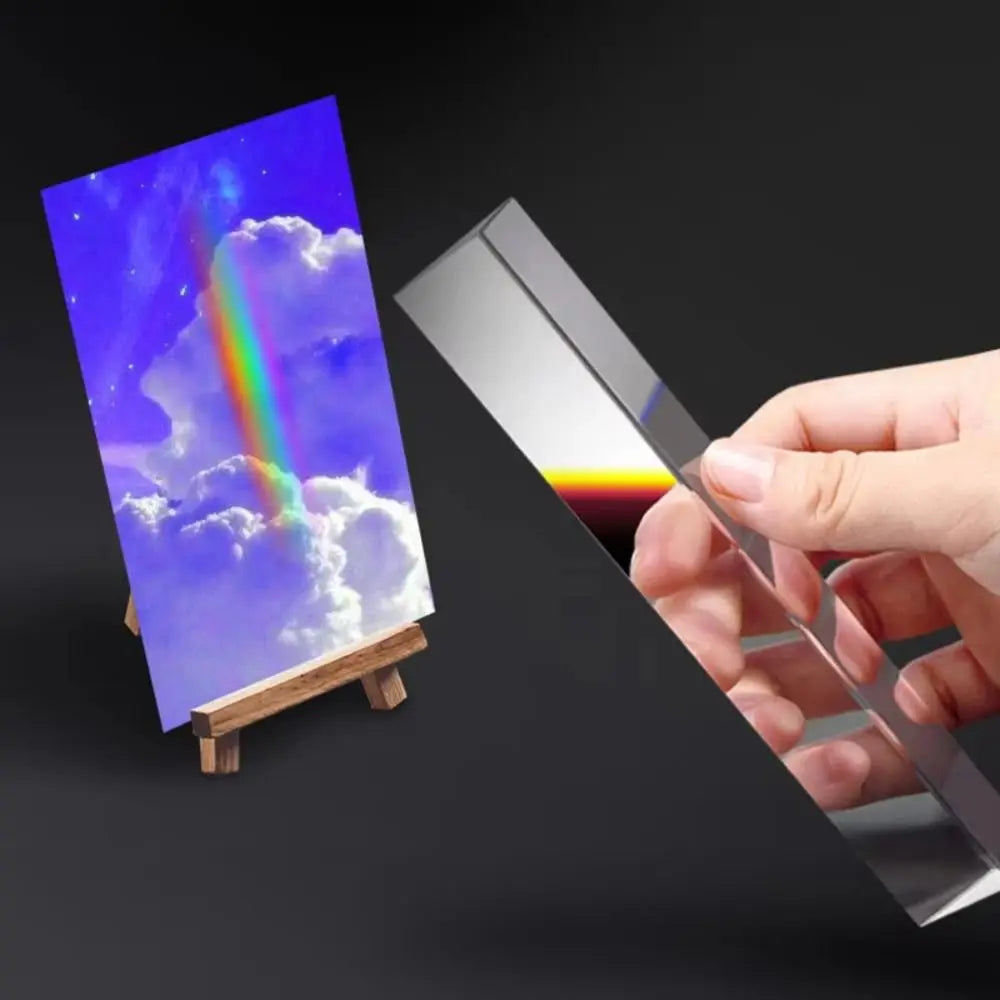 K9 Crystal Triangular Prism Seven Color Length Size Glass Prism Color Prisms Mirror Rainbow Prisma Physics Classroom Vue