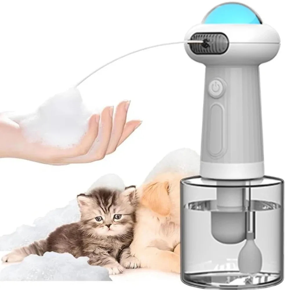 Electric Pet Bathing Machine Easy To Use Shampoo Dog Cleaning Soap Dispenser Convenient Wireless Cat Dog Bath Bubbler Vue