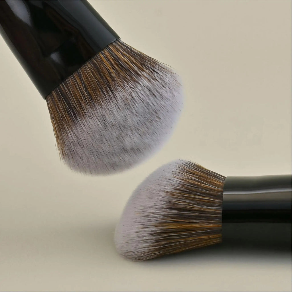 3pcs Brushes Private Label Multi Function Professional Angled Contour Foundation Brush Black Synthetic Hair Custom Logo 10sets Vue