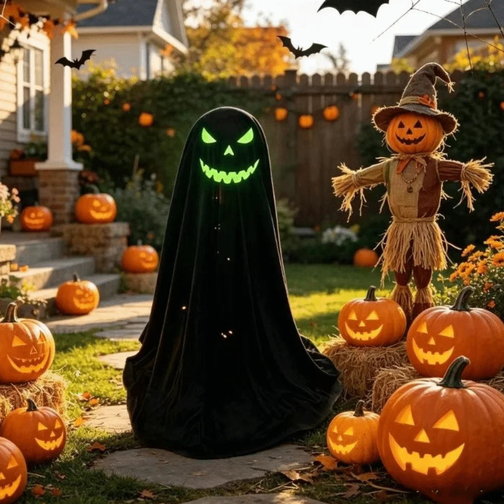 Luminous Halloween Standing Ghost Decor Adjustable Gothic Outdoor Light-up Ghost ED Lights Soft LED Lights Vue