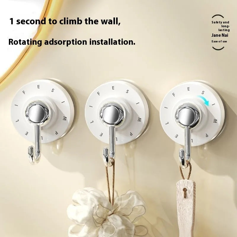 Suction Cup Rotating Plastic Hook Storage Holder Hook Home Kitchen Refrigerator Storage Hooks Key Storage Hooks Bathroom Hangers Vue