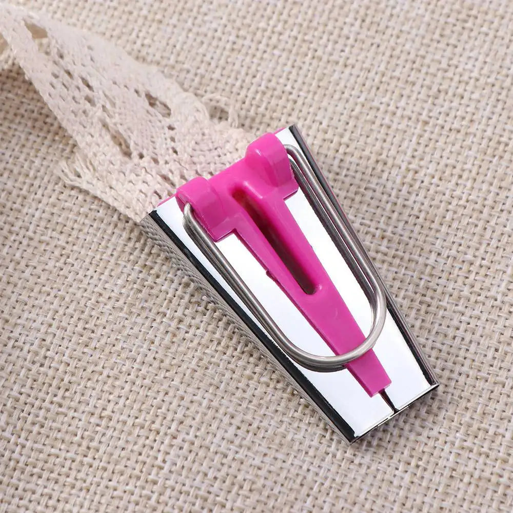3/4/5/6/7Pcs 7 Sizes Bias Tape Maker Set Non-Slip Versatile Size Range Bias Binding Tape Making Tool with Edge Binding Roller Vue