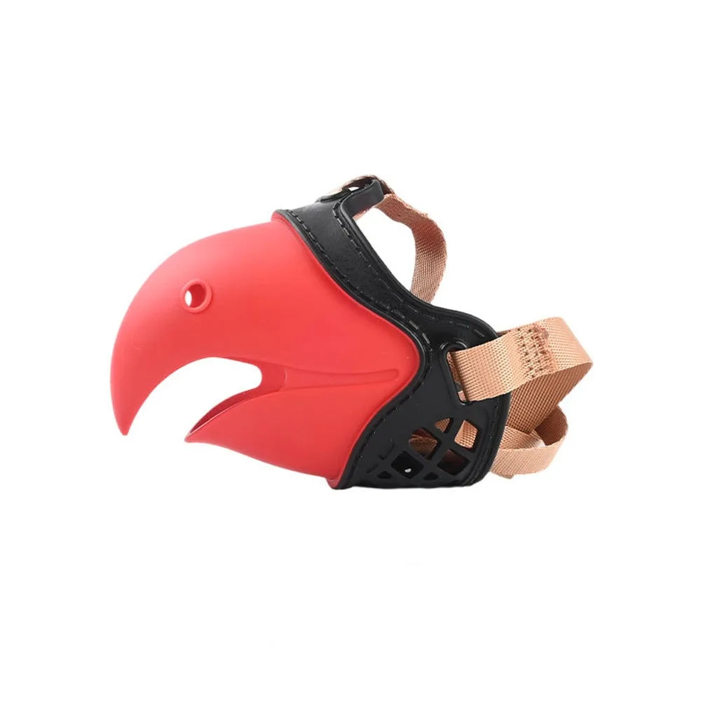 Anti Bite Dog Parrot Muzzle Breathable Strong Dog Mouth Cover Comfortable with Frame Dog Anti Chewing Guard Vue Red XL