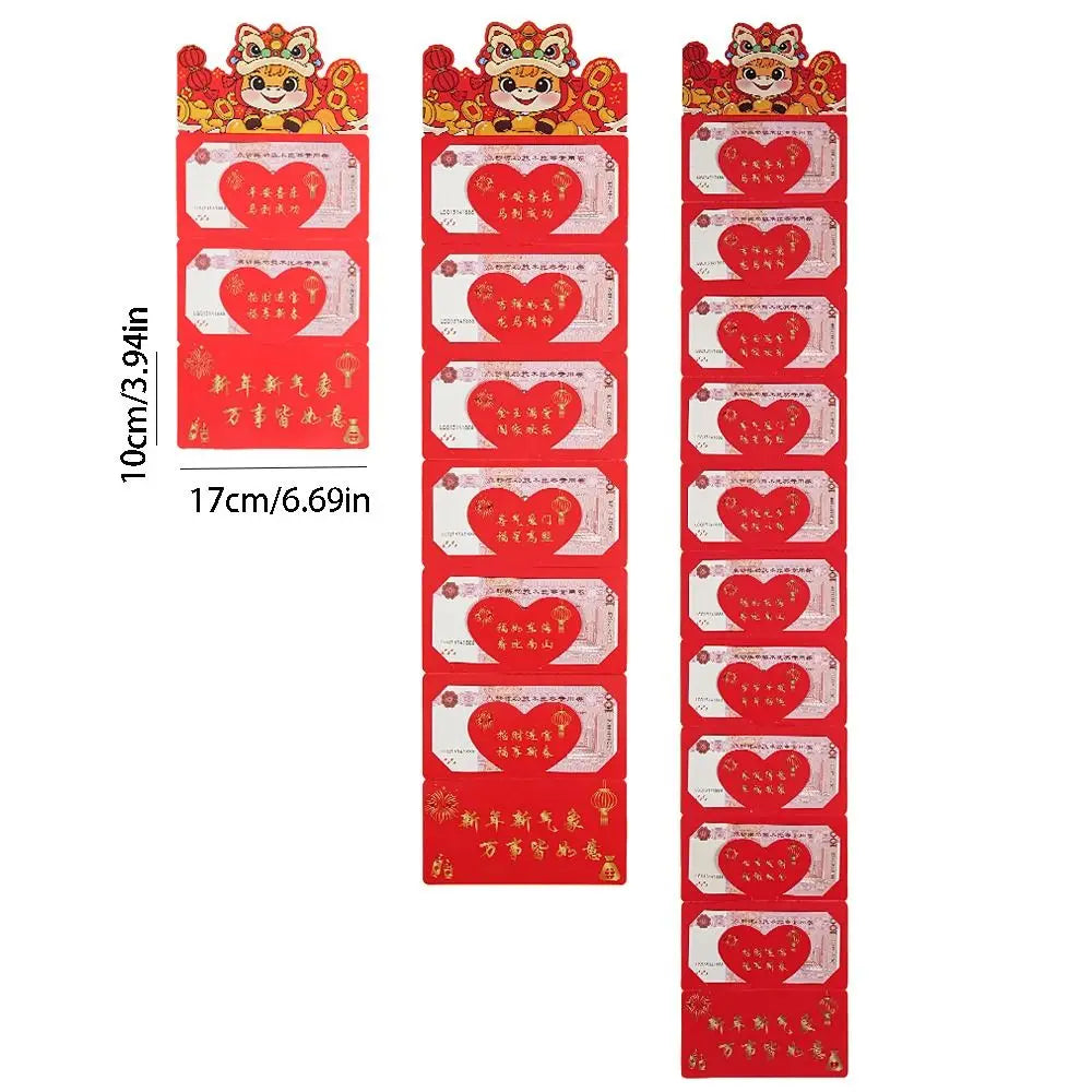 Money Bag Folding Lucky Red Envelopes Paper Chinese Style Money Envelopes Traditional Cash Envelopes Spring Festival Vue